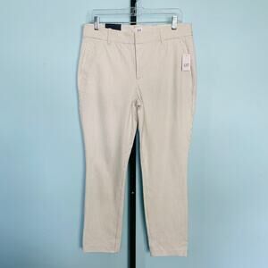 NWT GAP Striped Signature Skinny Ankle Pants Size 10